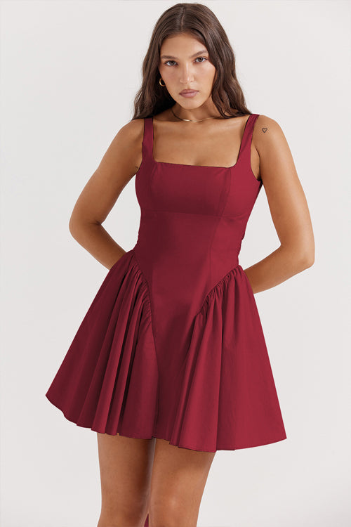 Summer Journey Tie-Back Skater Mini Dress - 4 Colors