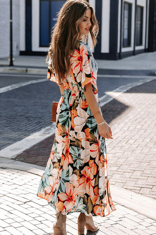 Perfectly You V-Neck Print Maxi Dress