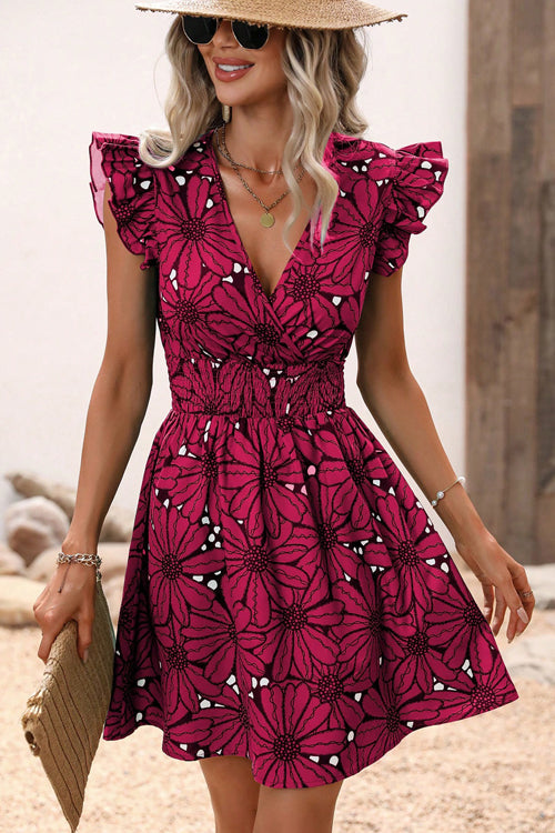 Feeling Like Love Printed Flare Mini Dress - 5 Colors