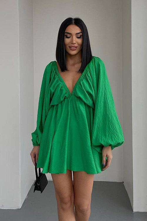 Feeling So Sweet V-neck Long Sleeve Mini Dress - 7 Colors