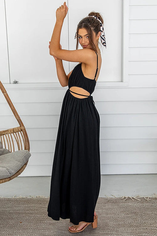 Always Enchanting Spaghetti Cutout Maxi Dress - 3 Colors