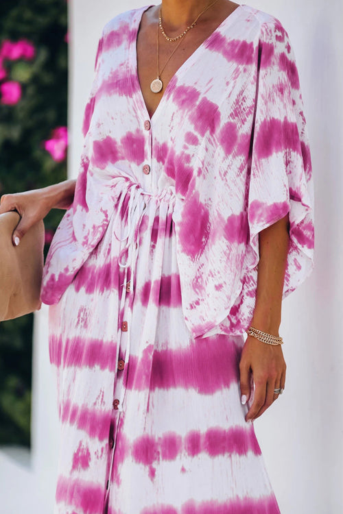 On My Mind Tie-Dye Button Up Maxi Dress - 2 Colors