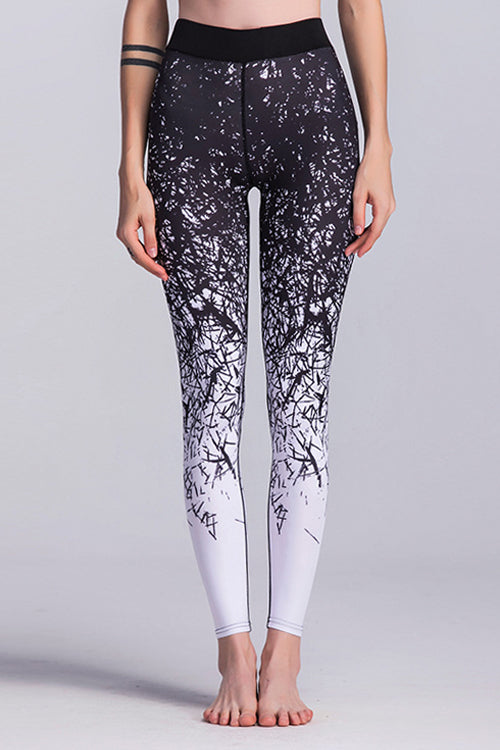 Yoga Black Gradiant Leggings