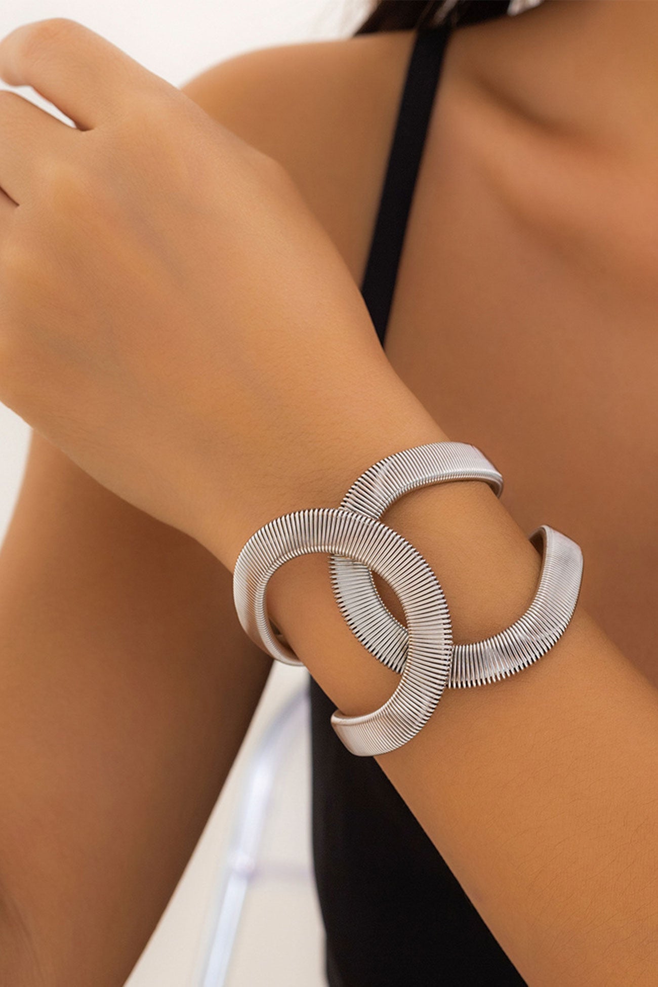 Adjustable Open-ended Punk Bangle Bracelets