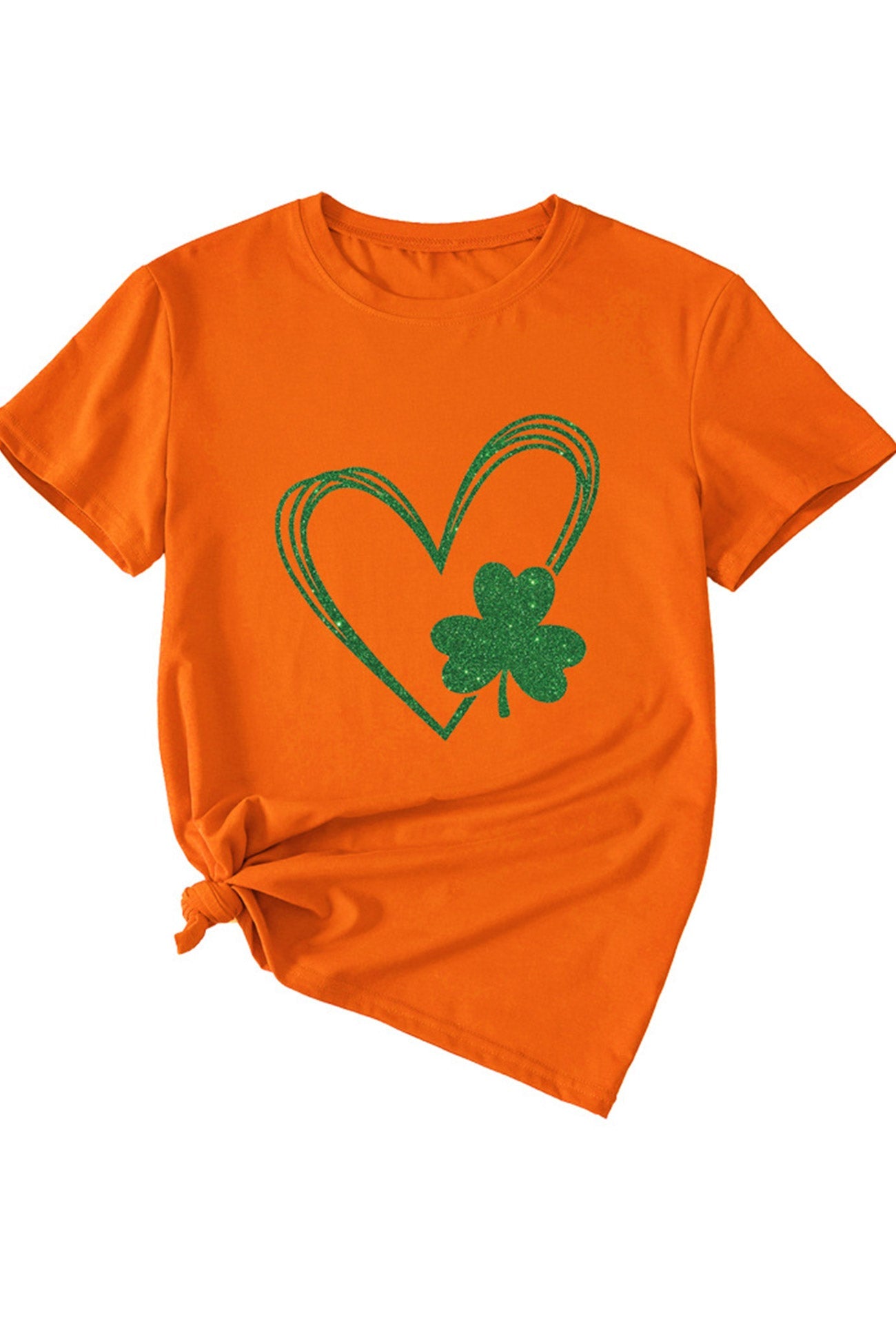 Clover Peach Heart Graphic T-shirt