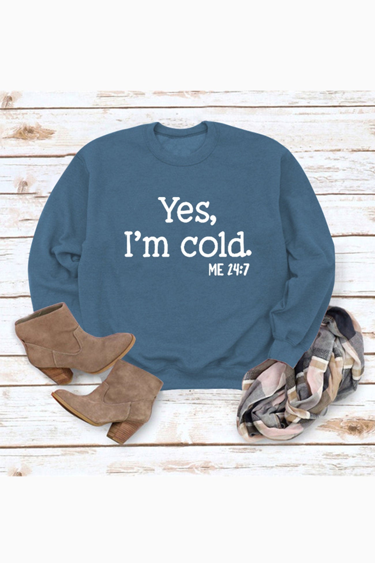 I'm Cold Letter Printed Sweatshirt