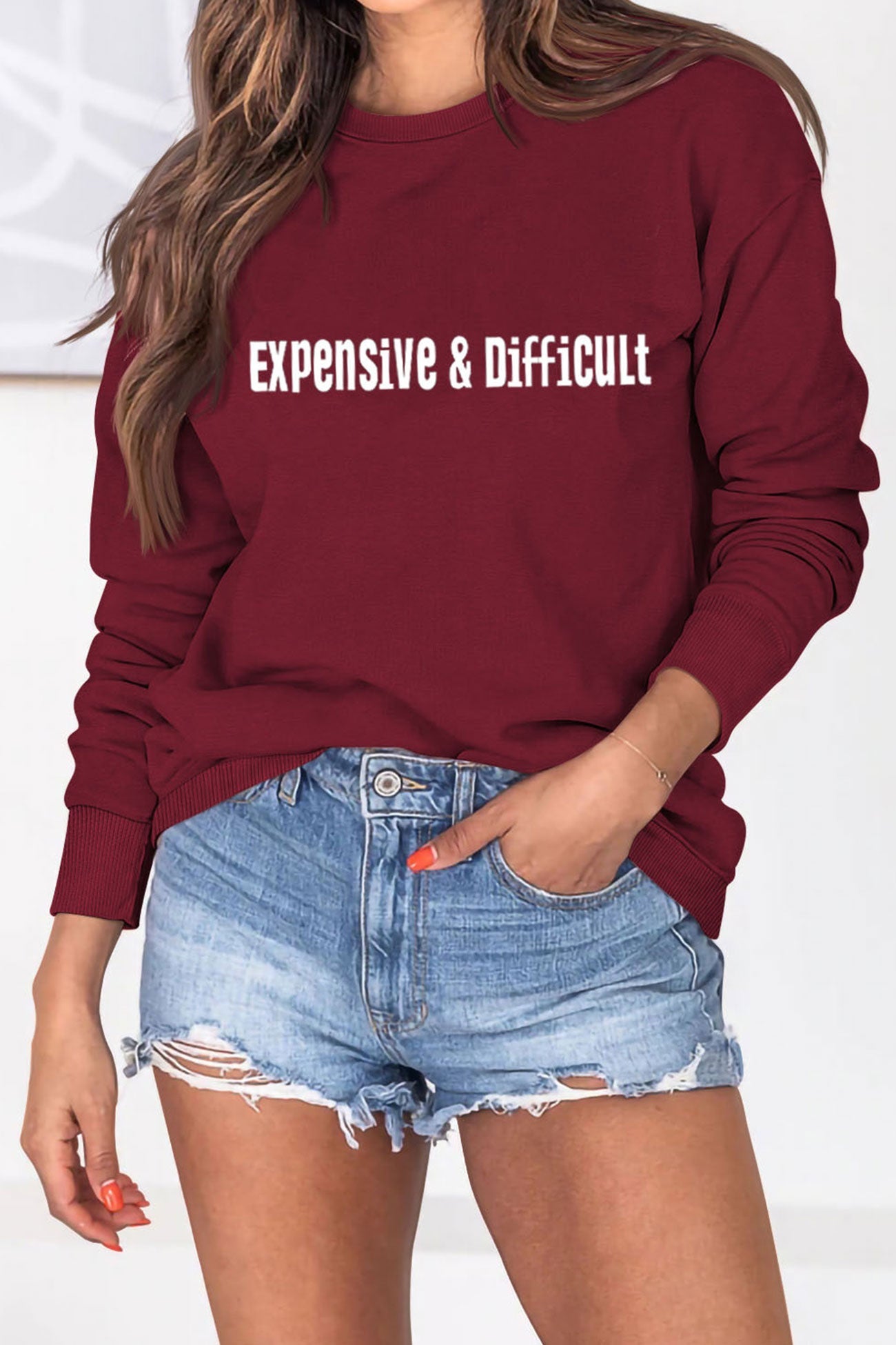 Expensive & Difficult Printed Sweatshirt