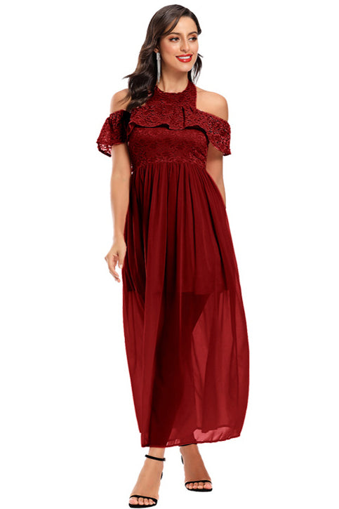 Fabulous Lace Off-the-shoulder Midi Prom Dress