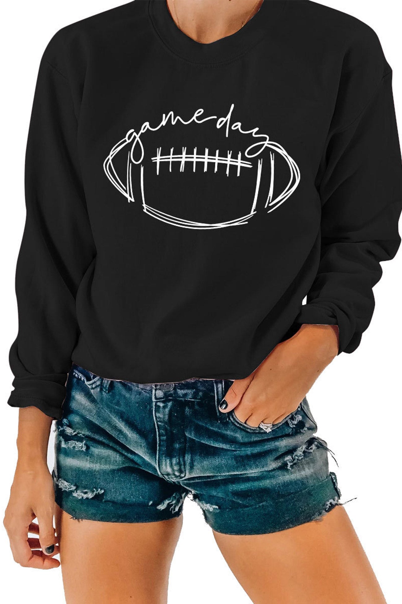 Game Day Football Printed Sweatshirt