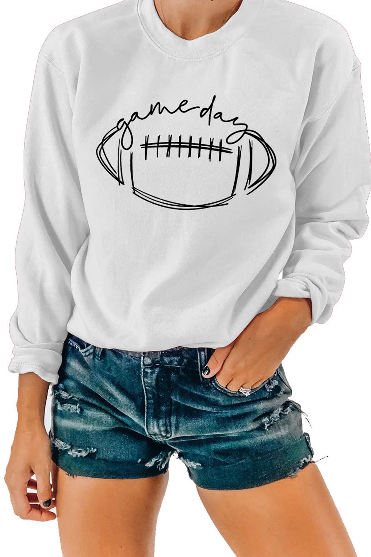 Game Day Football Printed Sweatshirt