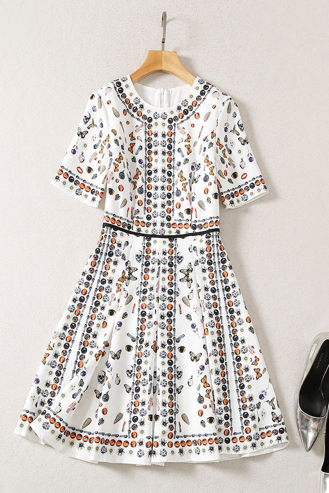 Kate Middleton Print A-Line Dress