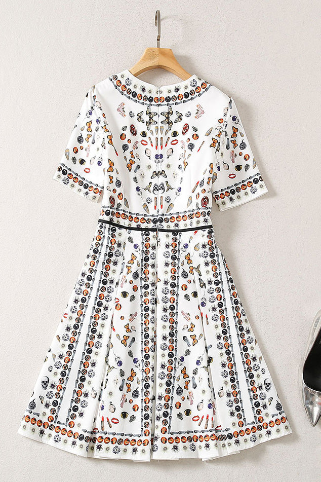 Kate Middleton Print A-Line Dress