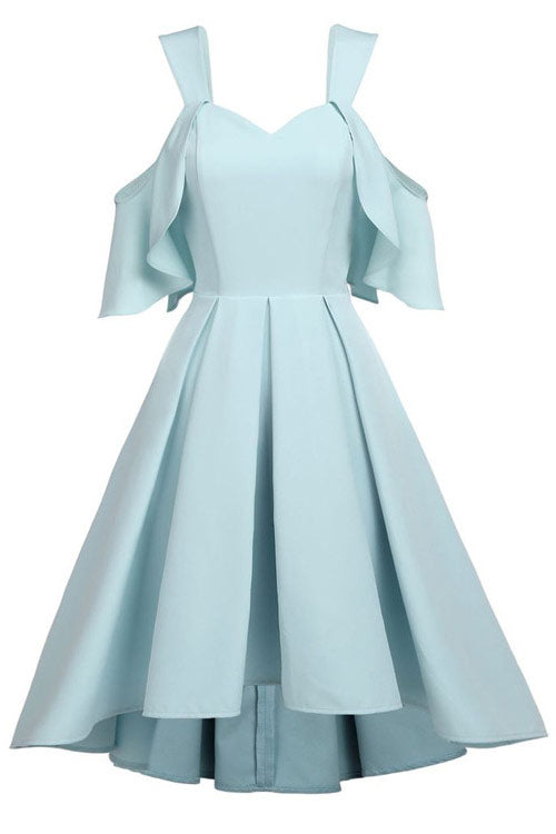 Light Sky Blue A-Line Cocktail Party Dress