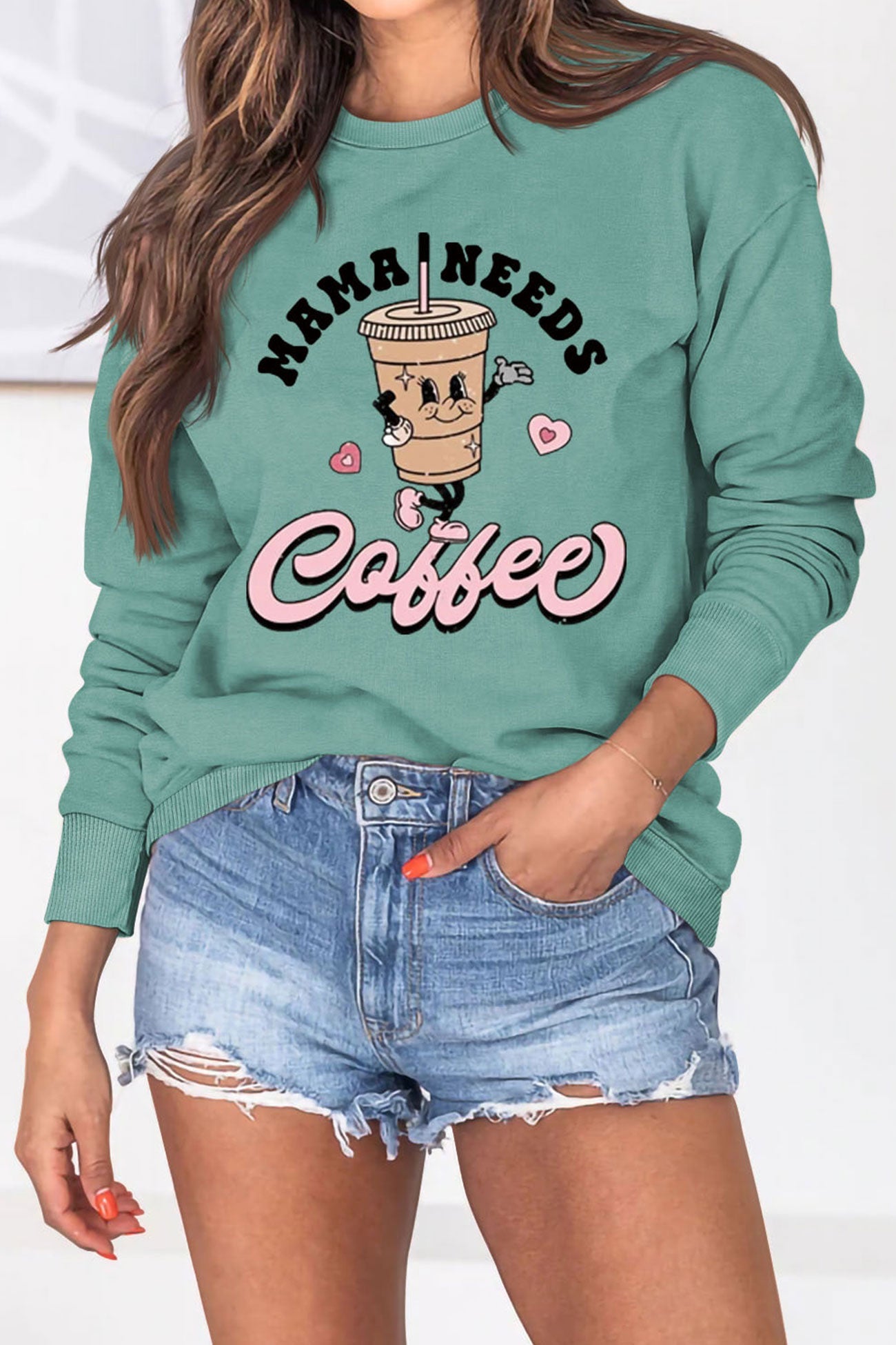 Mama Needs Coffee Graphic Sweatshirt