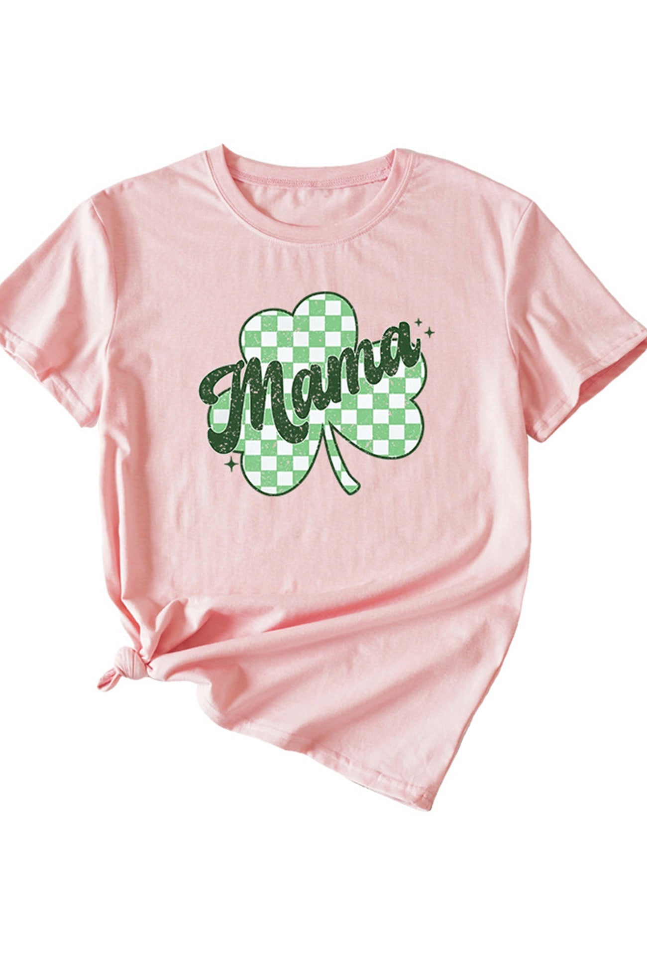 Plaid Clover Graphic T-shirt