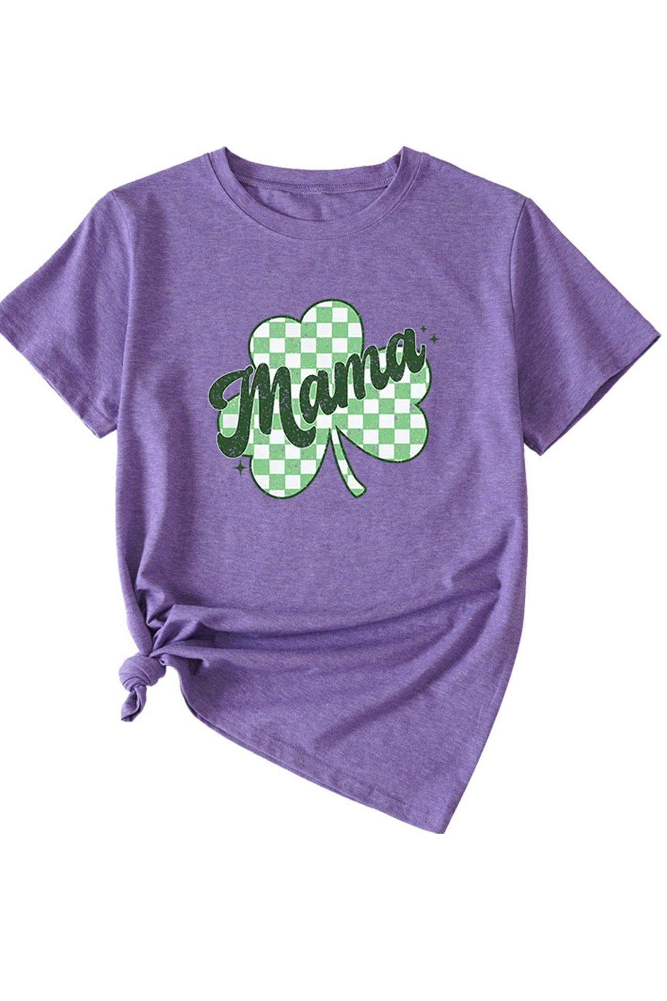 Plaid Clover Graphic T-shirt