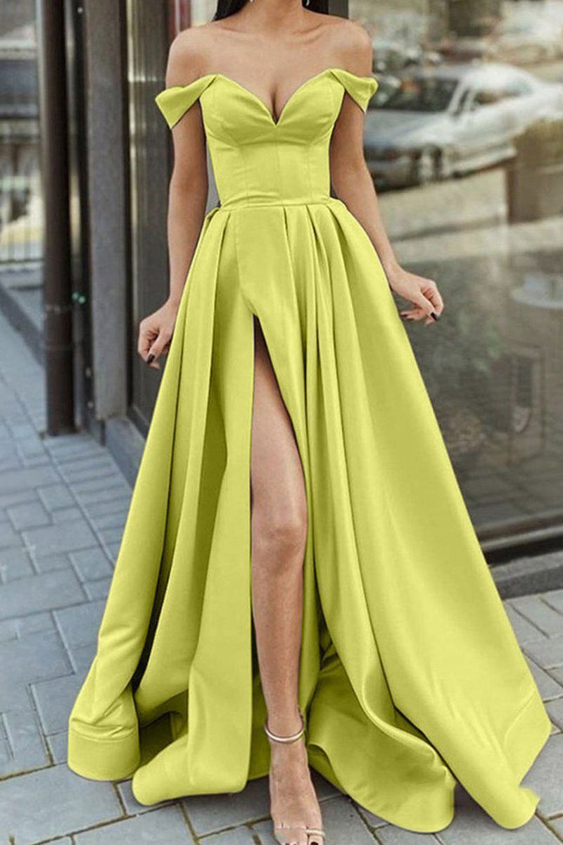 Sexy Off-the-Shoulder A-Line Prom Gown Evening Dress