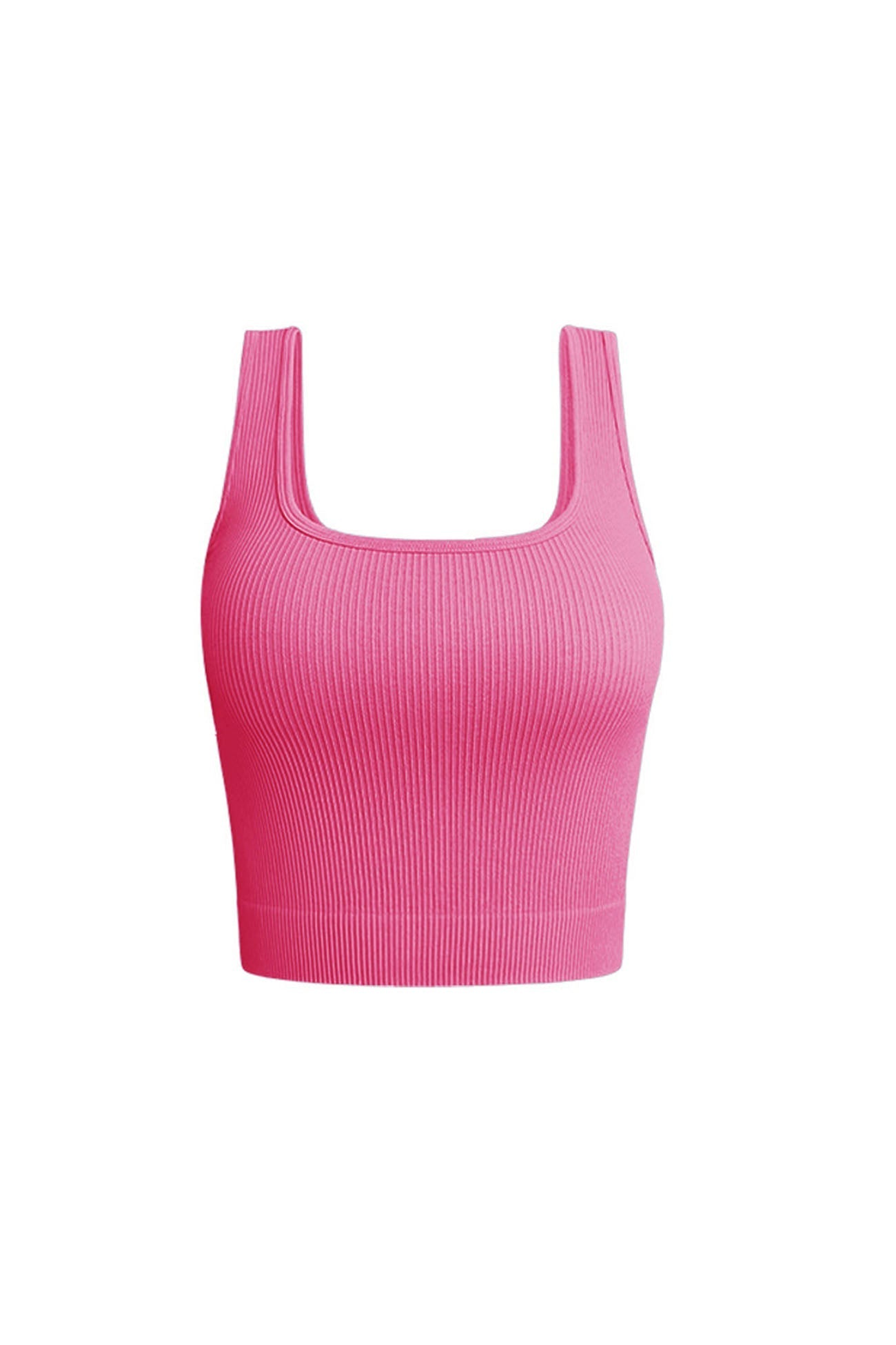 Solid Color Square Neck Tank Top