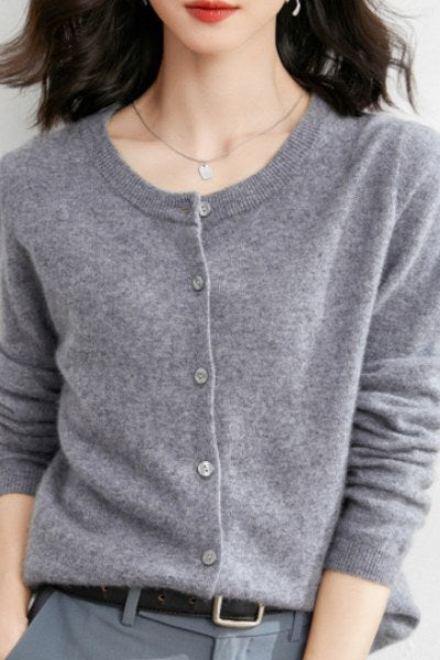 Wool Single Breasted Cardigan