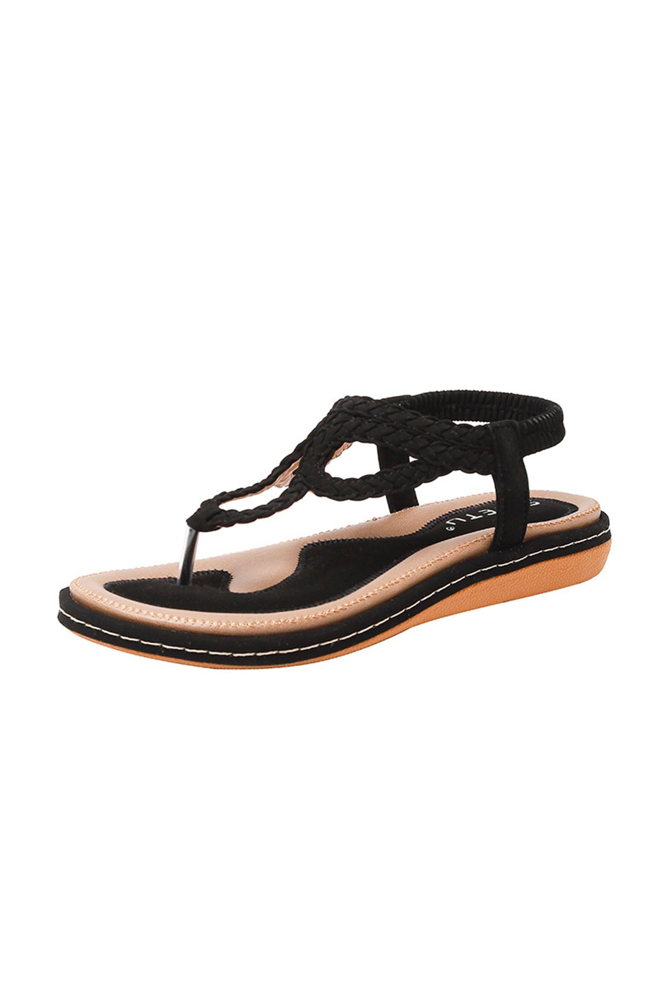 Woven Ankle Strap Thong Sandals