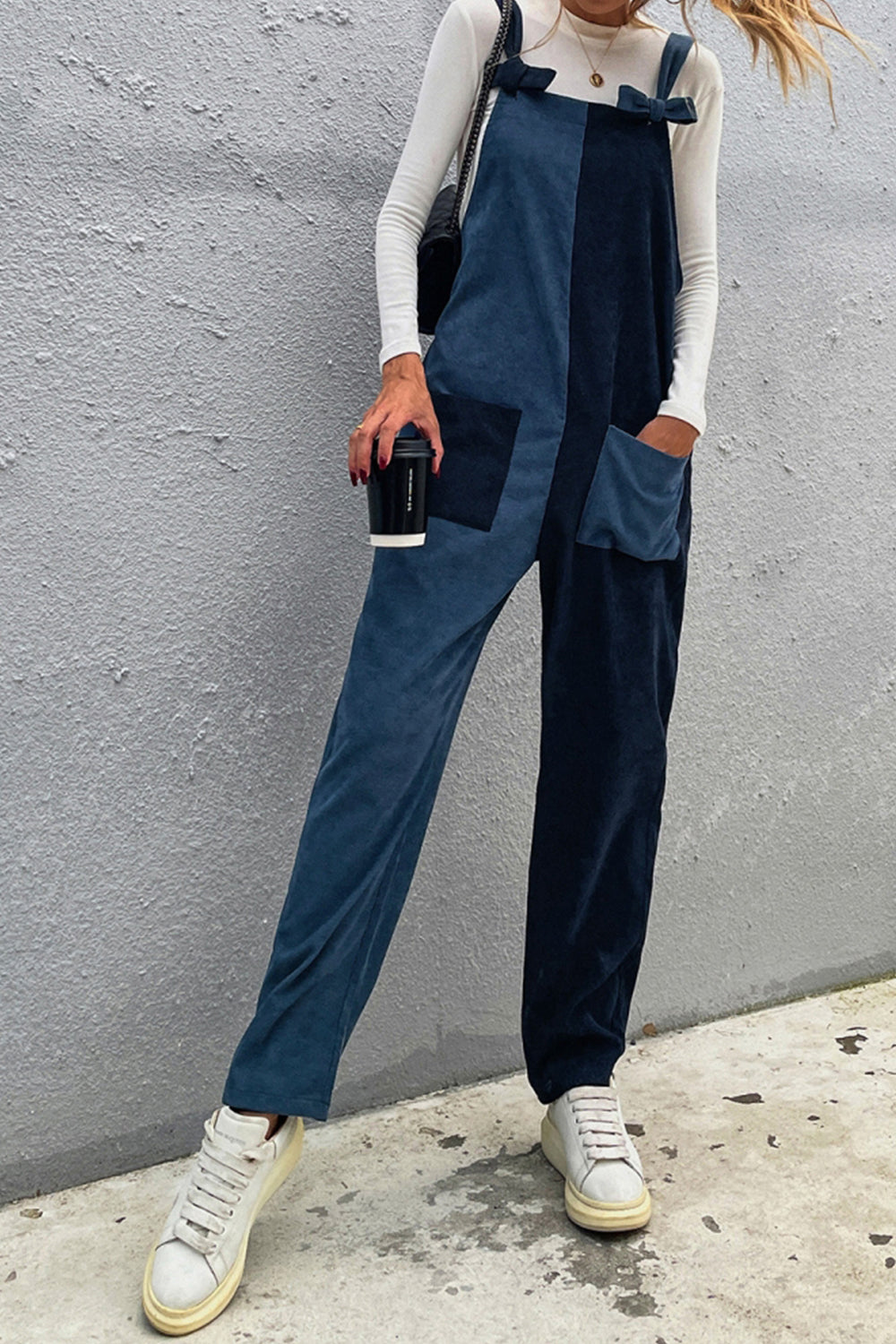 Two Color Patchwork Jumpsuit