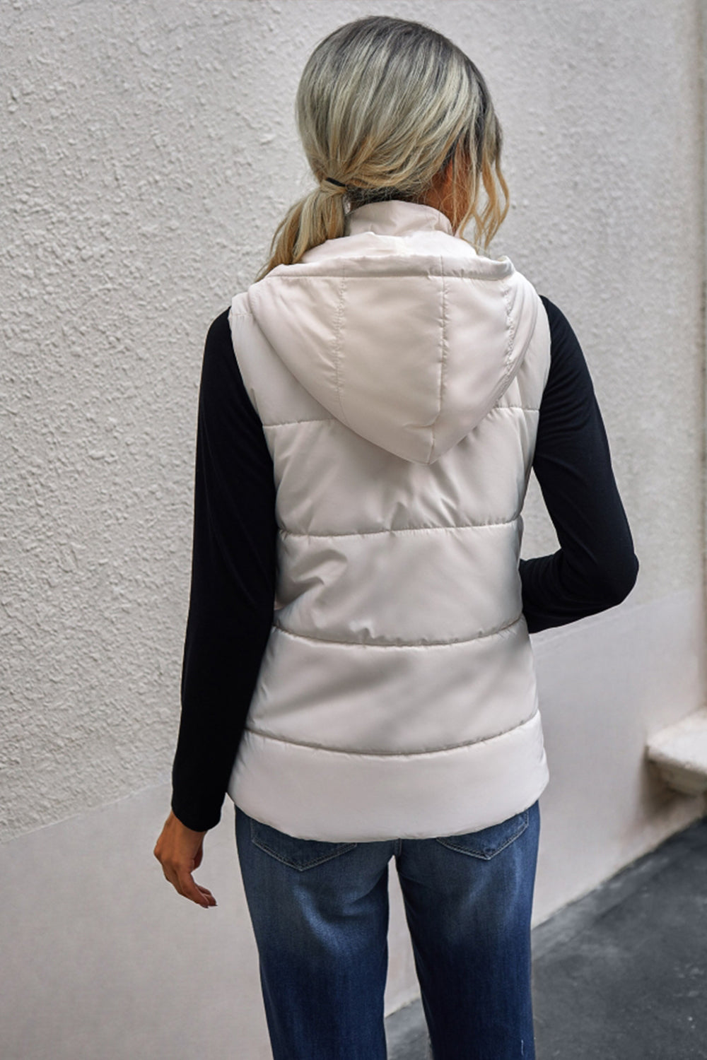 Zip Pocket Hooded Vest