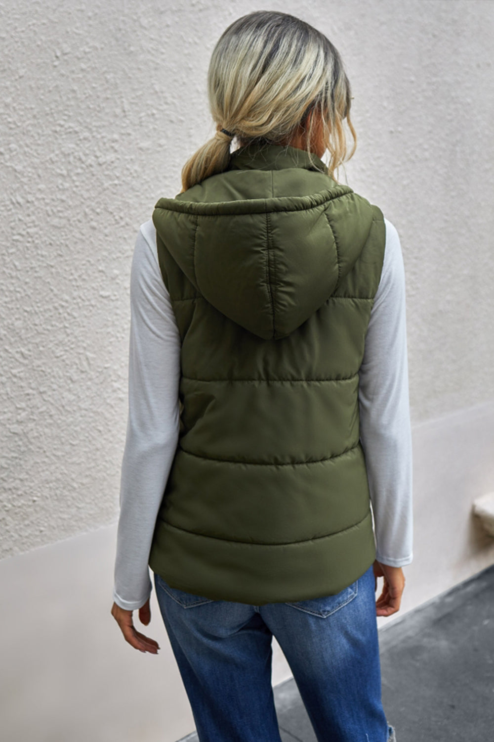 Zip Pocket Hooded Vest