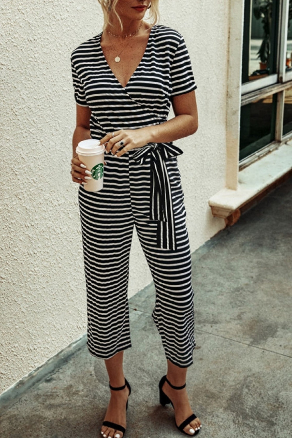 Nice Day Striped Jumpsuit