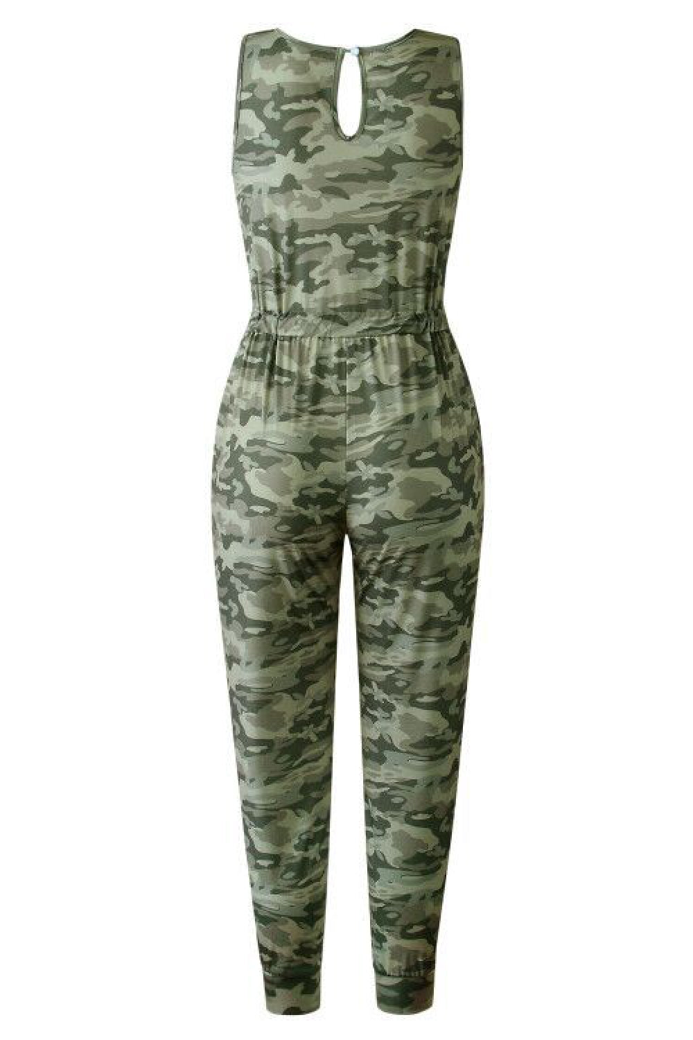 Camouflage Vest Jumpsuit