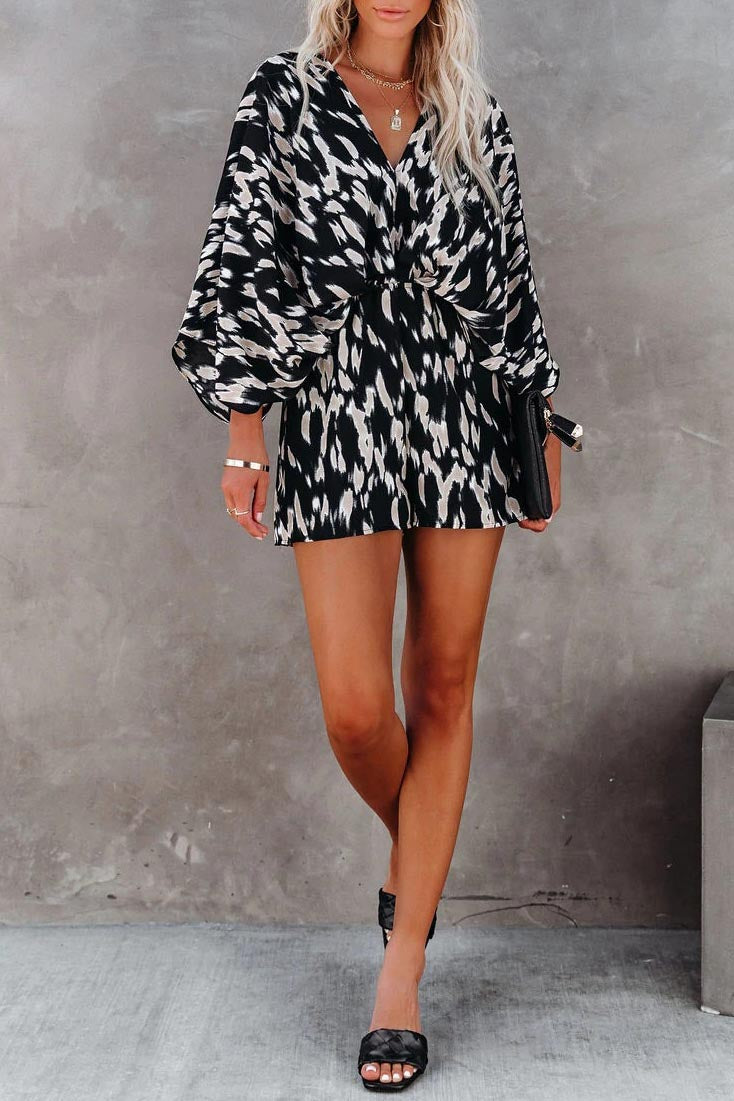 Get The Best Mocha Printed Romper