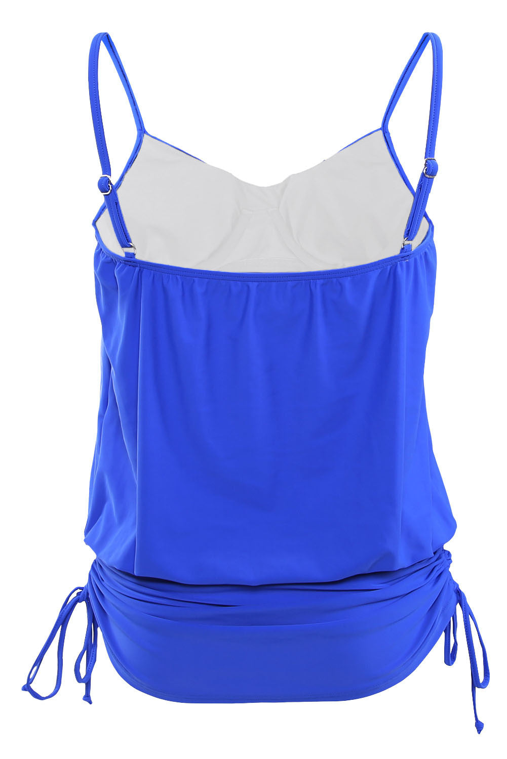 Blue Spaghetti Strap Tankini Swimwear Tops